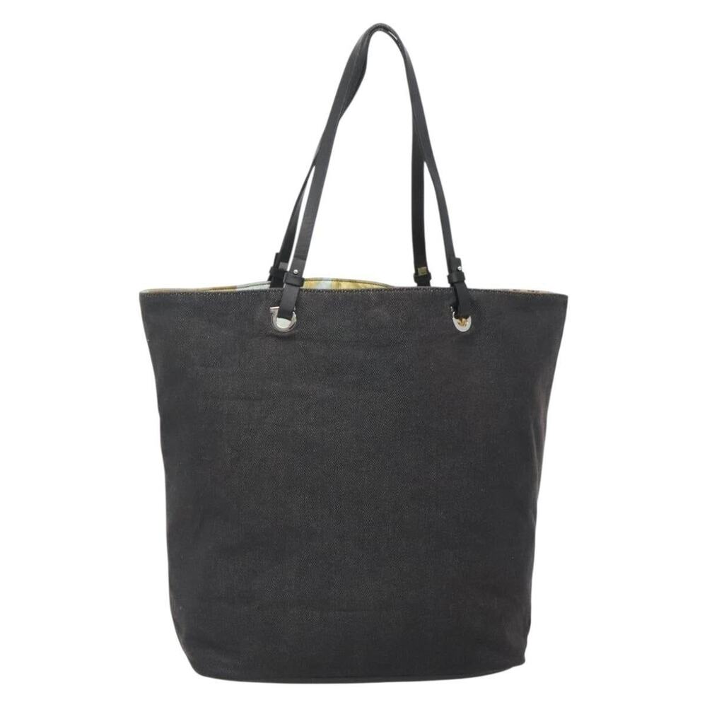 Salvatore Ferragamo Canvas Tote Bag Black